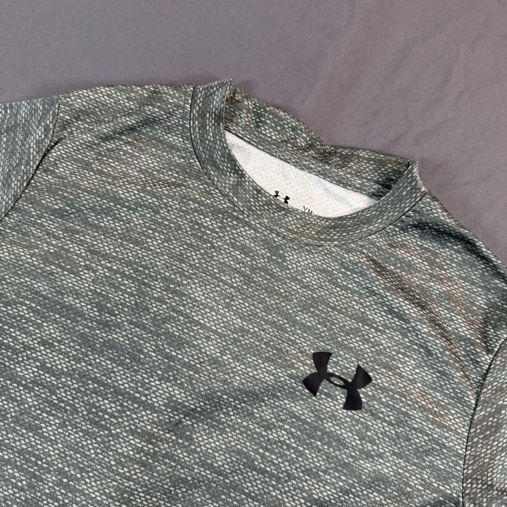 Under Armour Boys Grey Tech T-Shirt 1341132-600 YMD M 10-12 NWT